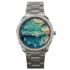 Art Pattern Artis Hands Illustration Sport Metal Watch