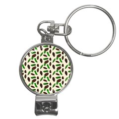 Background Ornamental Spruce Sample Nail Clippers Key Chain