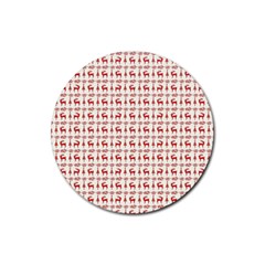 Wrapping Paper Christmas Packaging Surprise Rubber Round Coaster (4 Pack)