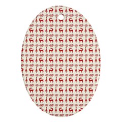 Wrapping Paper Christmas Packaging Surprise Oval Ornament (two Sides)