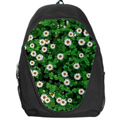 Daisies Clovers Lawn Digital Drawing Background Backpack Bag