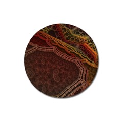 Fractal Pattern Geometric Pattern Disintegration Magnet 3  (round) by Ravend