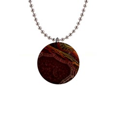 Fractal Pattern Geometric Pattern Disintegration 1  Button Necklace