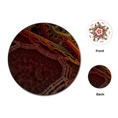 Fractal Pattern Geometric Pattern Disintegration Playing Cards Single Design (round)