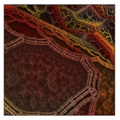 Fractal Pattern Geometric Pattern Disintegration Square Satin Scarf (36  x 36 )