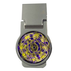 Fractal Glowing Kaleidoscope Money Clips (round) 