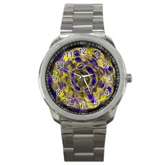 Fractal Glowing Kaleidoscope Sport Metal Watch