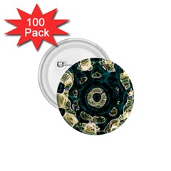 Fractal Glowing Kaleidoscope Wallpaper Art Design 1 75  Buttons (100 Pack) 