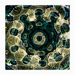 Fractal Glowing Kaleidoscope Wallpaper Art Design Medium Glasses Cloth (2 Sides) by Ravend