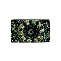 Fractal Glowing Kaleidoscope Wallpaper Art Design Cosmetic Bag (small)
