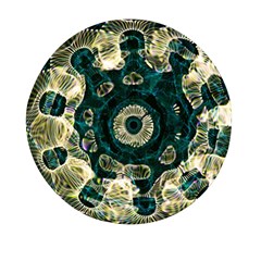 Fractal Glowing Kaleidoscope Wallpaper Art Design Mini Round Pill Box (pack Of 5)