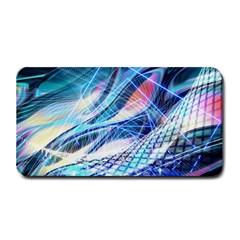 Background Neon Geometric Cubes Colorful Lights Medium Bar Mat