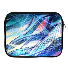 Background Neon Geometric Cubes Colorful Lights Apple Ipad 2/3/4 Zipper Cases