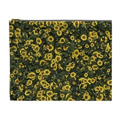 Sunflowers Yellow Flowers Flowers Digital Drawing Cosmetic Bag (xl) by Ravend