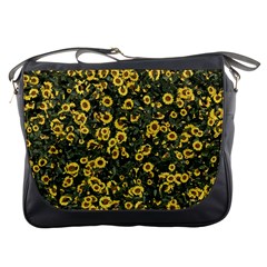 Sunflowers Yellow Flowers Flowers Digital Drawing Messenger Bag