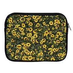 Sunflowers Yellow Flowers Flowers Digital Drawing Apple Ipad 2/3/4 Zipper Cases by Ravend