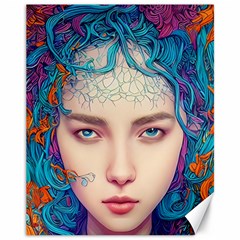 Pepper Colors Girl Canvas 11  X 14  by Sparkle