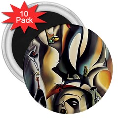 Model Of Picasso 3  Magnets (10 Pack)  by Sparkle