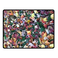 Scattered Leaves By Parking Fleece Blanket (small) by SusanFranzblau