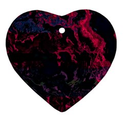 Granite Glitch Heart Ornament (two Sides) by MRNStudios