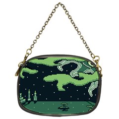 Ship Sea Monster Boat Island Night Pixel Chain Purse (one Side) by Pakemis