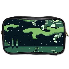 Ship Sea Monster Boat Island Night Pixel Toiletries Bag (two Sides) by Pakemis