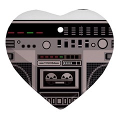 Cassette Recorder 80s Music Stereo Ornament (heart) by Pakemis