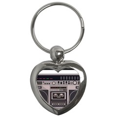 Cassette Recorder 80s Music Stereo Key Chain (heart) by Pakemis
