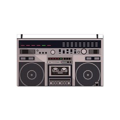 Cassette Recorder 80s Music Stereo Sticker Rectangular (10 Pack) by Pakemis