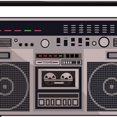 Cassette Recorder 80s Music Stereo Play Mat (rectangle) by Pakemis