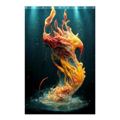 Flame Deep Sea Underwater Creature Wild Shower Curtain 48  X 72  (small)  by Pakemis