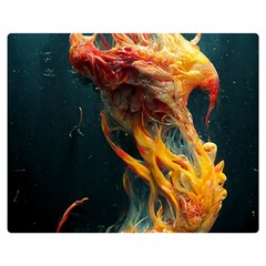 Flame Deep Sea Underwater Creature Wild Double Sided Flano Blanket (medium) by Pakemis