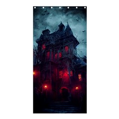 Haunted House Halloween Cemetery Moonlight Shower Curtain 36  X 72  (stall)  by Pakemis