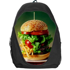 Hamburger Cheeseburger Burger 3d Render Snack Backpack Bag by Pakemis