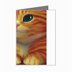 Cute Cat Cat Feline 3d Mini Greeting Card by Pakemis