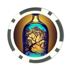 Flask Bottle Tree In A Bottle Perfume Design Poker Chip Card Guard (10 Pack) by Pakemis
