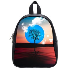 Surreal Fantasy Abstract Art Creativity Horizon School Bag (small) by Pakemis