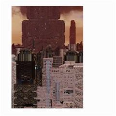 Skyline Skyscrapers Futuristic Sci-fi Panorama Large Garden Flag (two Sides) by Pakemis
