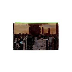 Skyline Skyscrapers Futuristic Sci-fi Panorama Cosmetic Bag (xs) by Pakemis