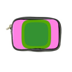 Pink And Green 1105 - Groovy Retro Style Art Coin Purse by KorokStudios