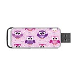 Seamless Cute Colourfull Owl Kids Pattern Portable USB Flash (Two Sides) Front