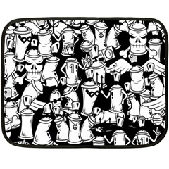 Graffiti Spray Can Characters Seamless Pattern Double Sided Fleece Blanket (Mini)