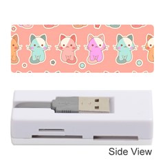 Cute Kawaii Kittens Seamless Pattern Memory Card Reader (stick)