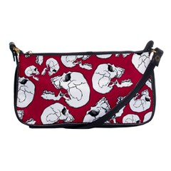 Terrible Frightening Seamless Pattern With Skull Shoulder Clutch Bag by Pakemis