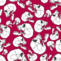 Terrible Frightening Seamless Pattern With Skull Play Mat (rectangle)