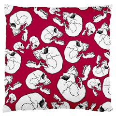 Terrible Frightening Seamless Pattern With Skull Large Flano Cushion Case (one Side) by Pakemis