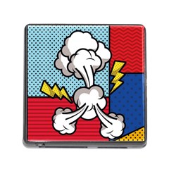 Rays Smoke Pop Art Style Vector Illustration Memory Card Reader (square 5 Slot) by Pakemis