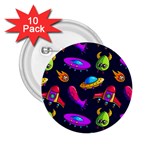 Space Pattern 2.25  Buttons (10 pack)  Front