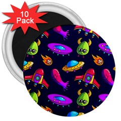 Space Pattern 3  Magnets (10 Pack) 