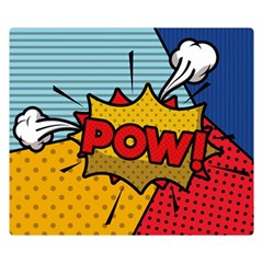 Pow Word Pop Art Style Expression Vector Double Sided Flano Blanket (small) by Pakemis